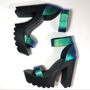 Timetang Platform Unicorn Mermaid Festival shoes Y2K